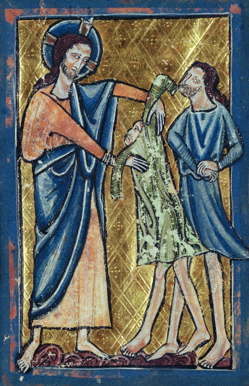 भगवान वस्त्र आदम और हव्वा, बाइबिल चित्रों की एक पुस्तक, c.1250 द्वारा विलियम डी ब्रेलेस