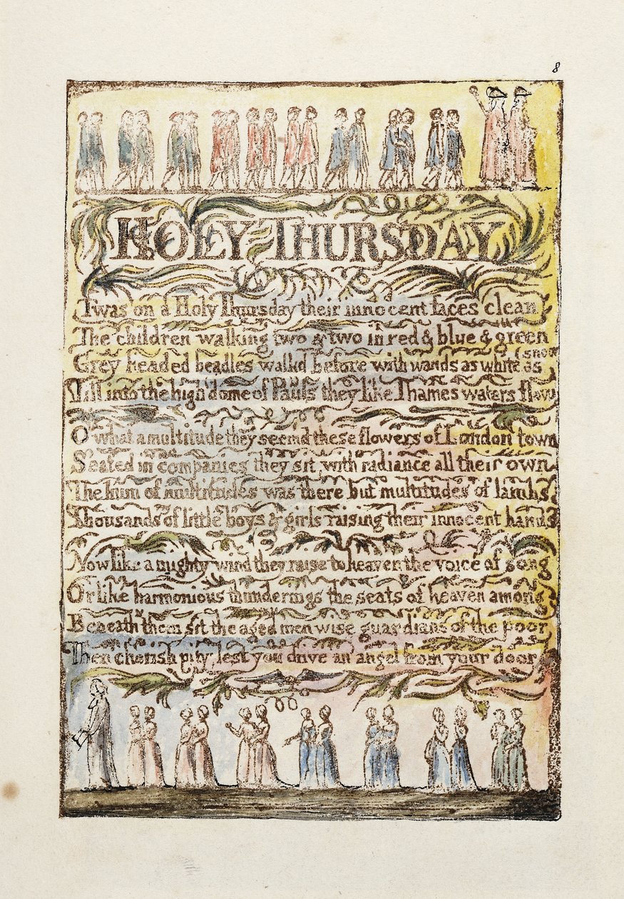 पवित्र गुरुवार, 1789 द्वारा विलियम ब्लेक
