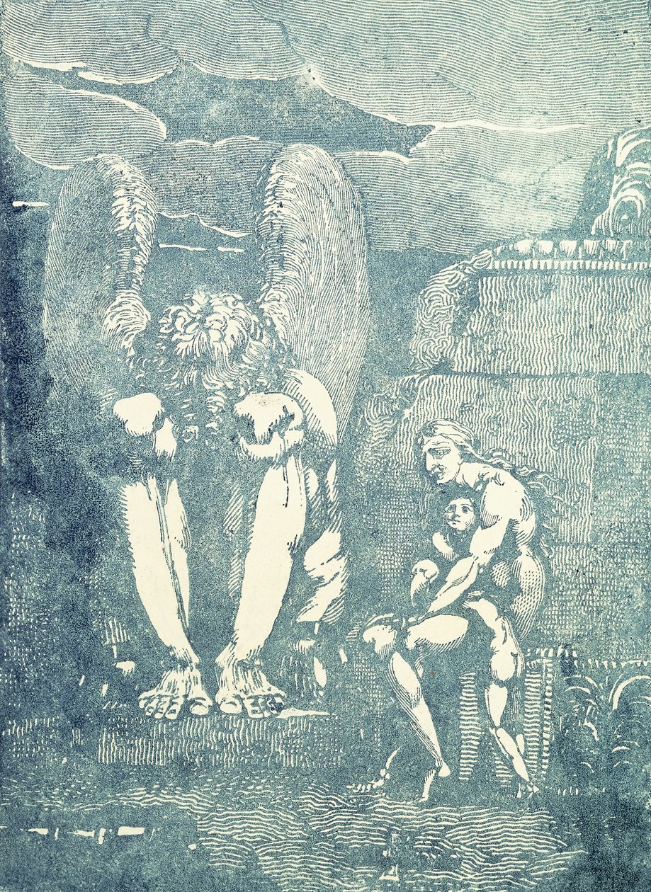एल्बियन के एन्जिल्स पर, 1790 के दशक के मध्य में द्वारा विलियम ब्लेक