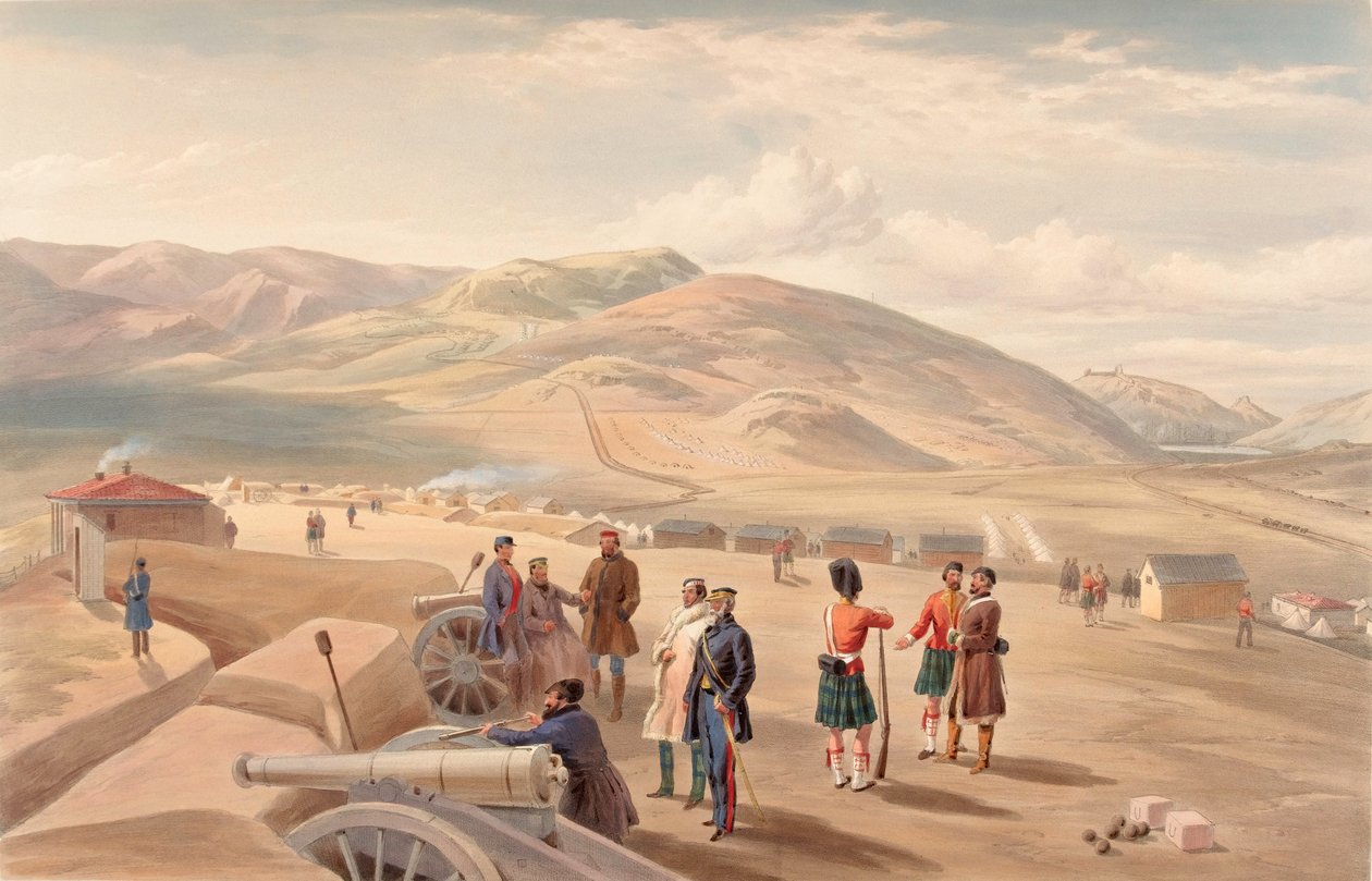  हाइलैंड ब्रिगेड शिविर, दक्षिण देख रहे हैं , 1855 द्वारा विलियम क्रीमिया सिम्पसन