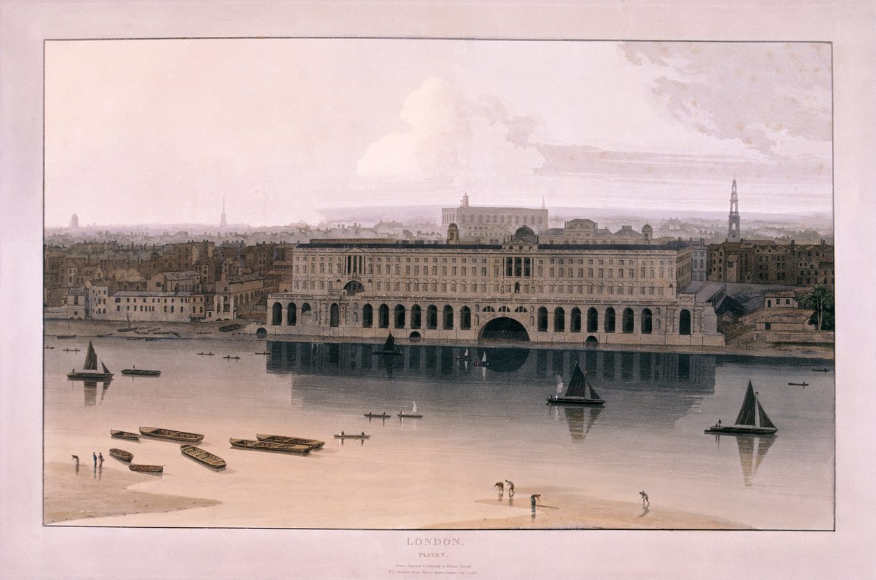समरसेट हाउस, लंदन, 1804 द्वारा विलियम डेनियल