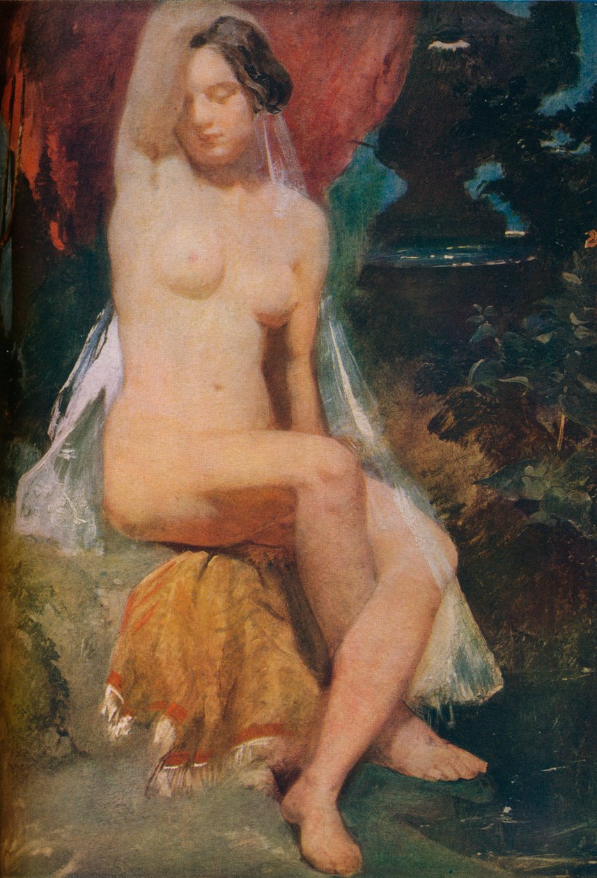 वुमन एट अ फाउंटेन, c1840 द्वारा विलियम ईटीटी