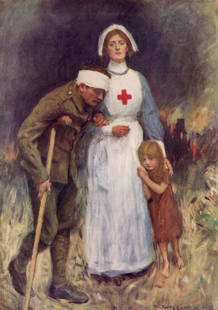 WWI में रेड क्रॉस नर्स द्वारा विलियम हैथेरेल्ल