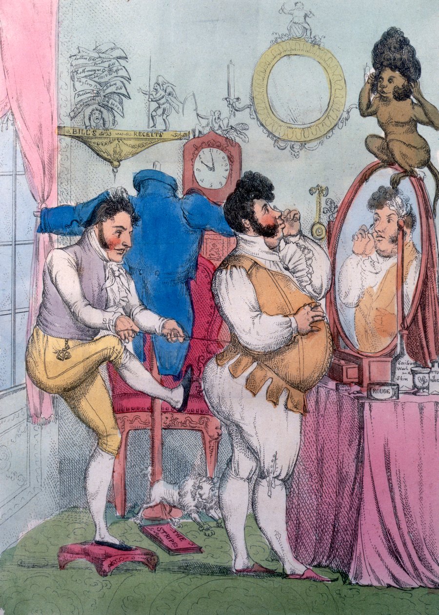 रीजेंसी ए ला मोड, 1812 (रंगीन नक़्क़ाशी) द्वारा विलियम हीथ