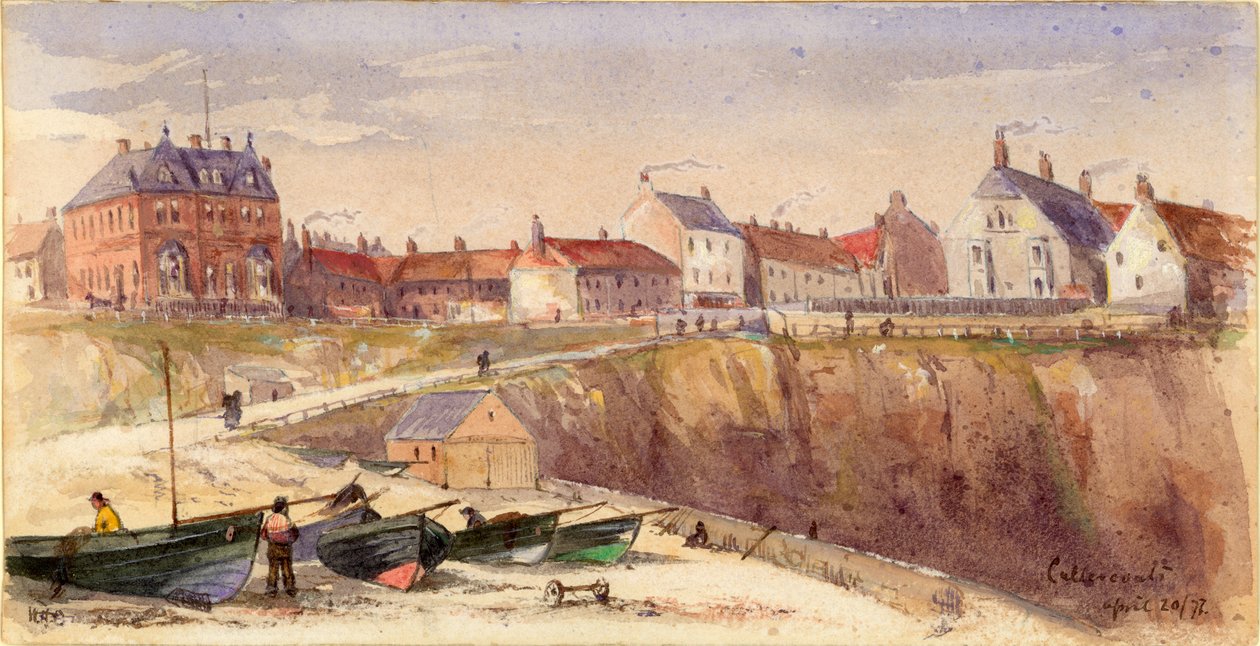 Cullercoats (कागज पर बॉडीकलर और वॉटर कलर) द्वारा विलियम हेनरी चार्लटन