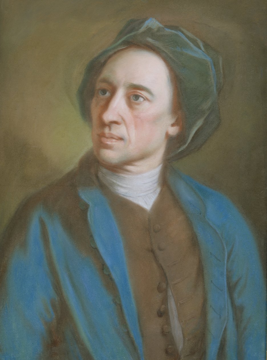 अलेक्जेंडर पोप, c.1739-84 (कागज पर पेस्टल) द्वारा विलियम होरे