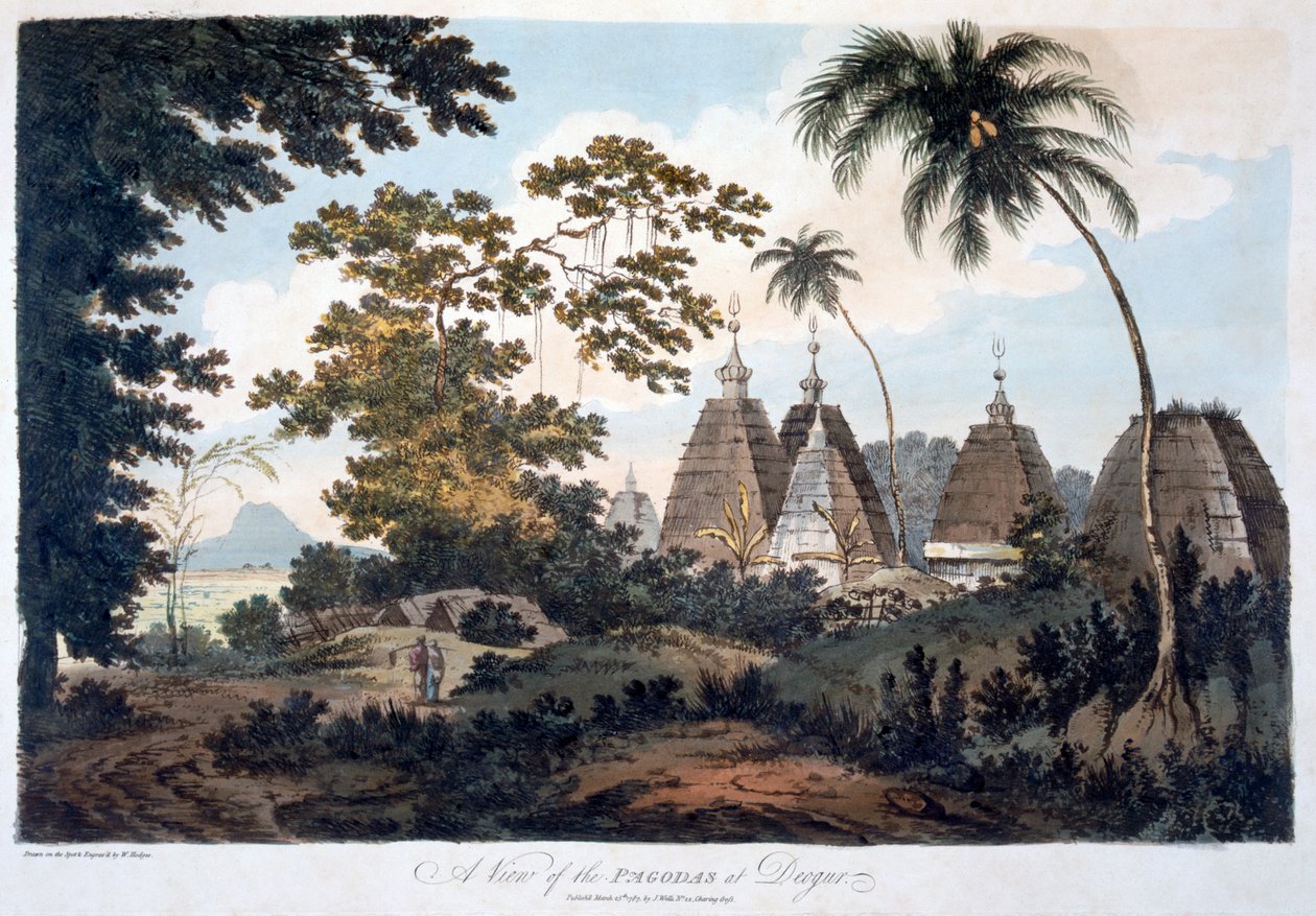 देवगुर में पगोडा, 1787 (जलीय) द्वारा विलियम होजेस