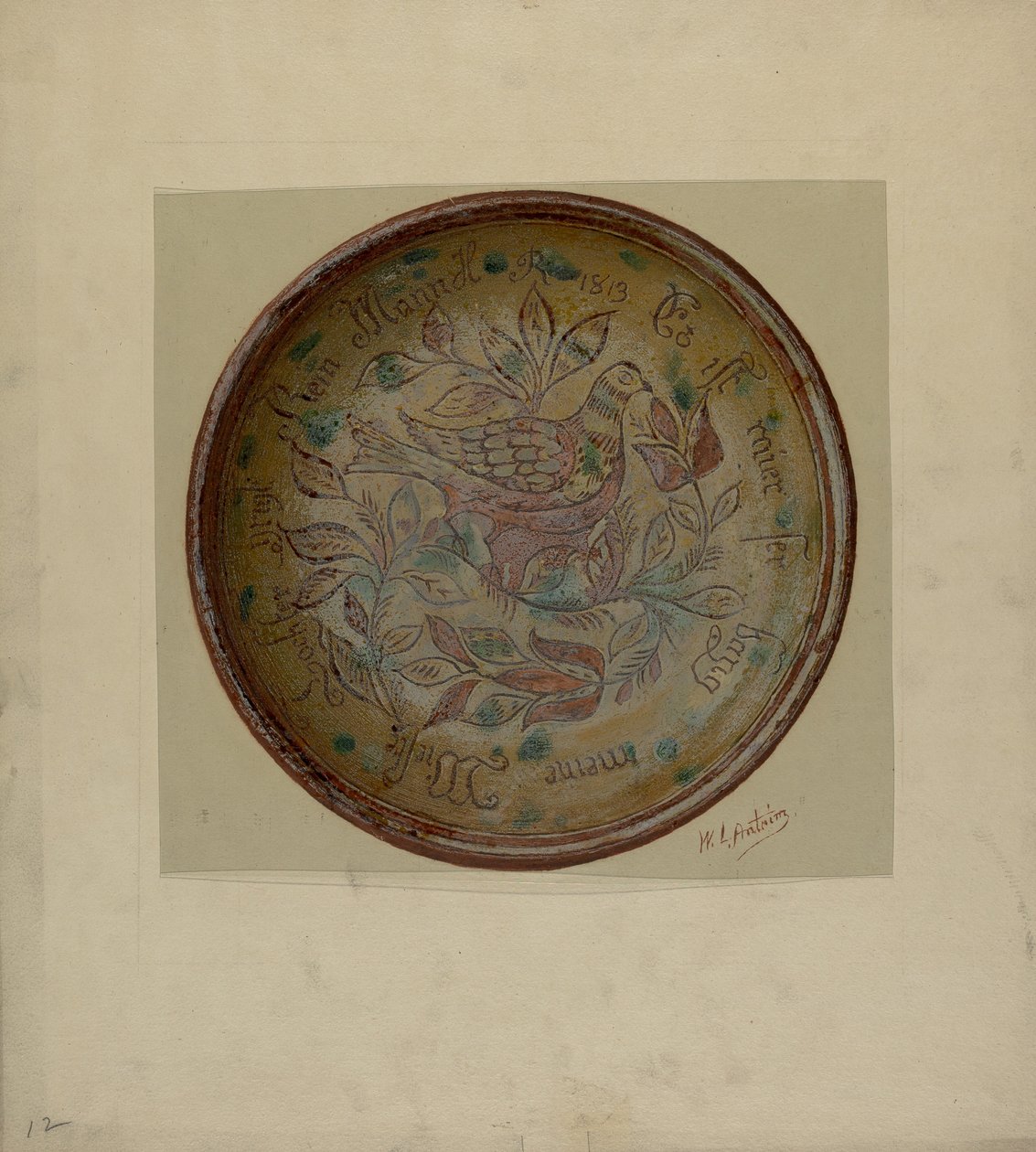 पा. जर्मन प्लेट, सी. 1937. द्वारा विलियम एल एंट्रीम