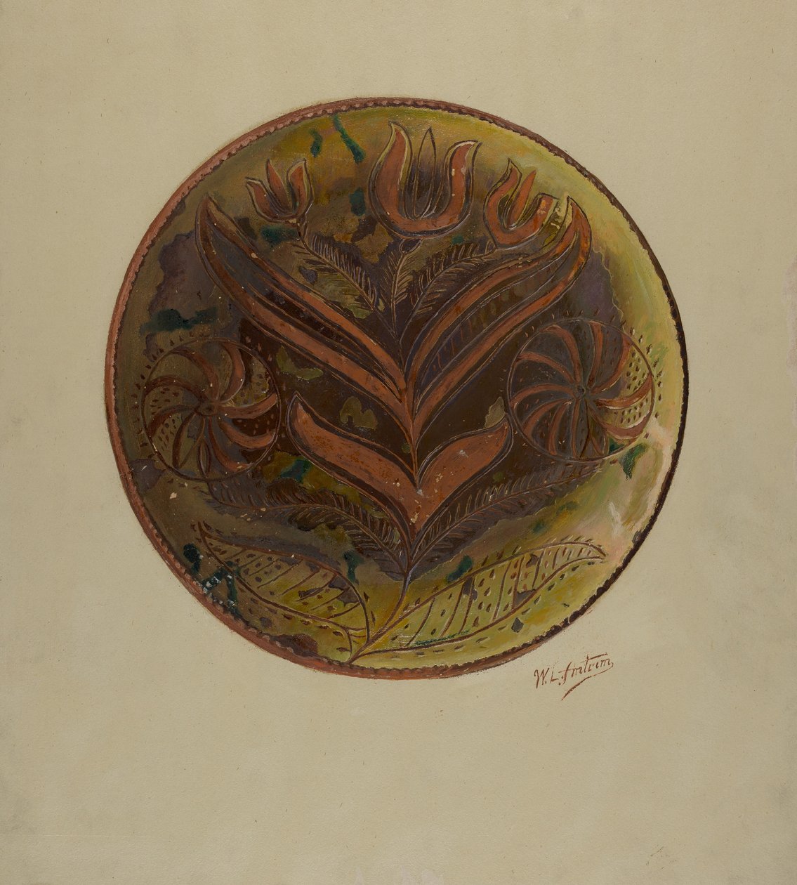 पा. जर्मन प्लेट, सी. 1937. द्वारा विलियम एल एंट्रीम