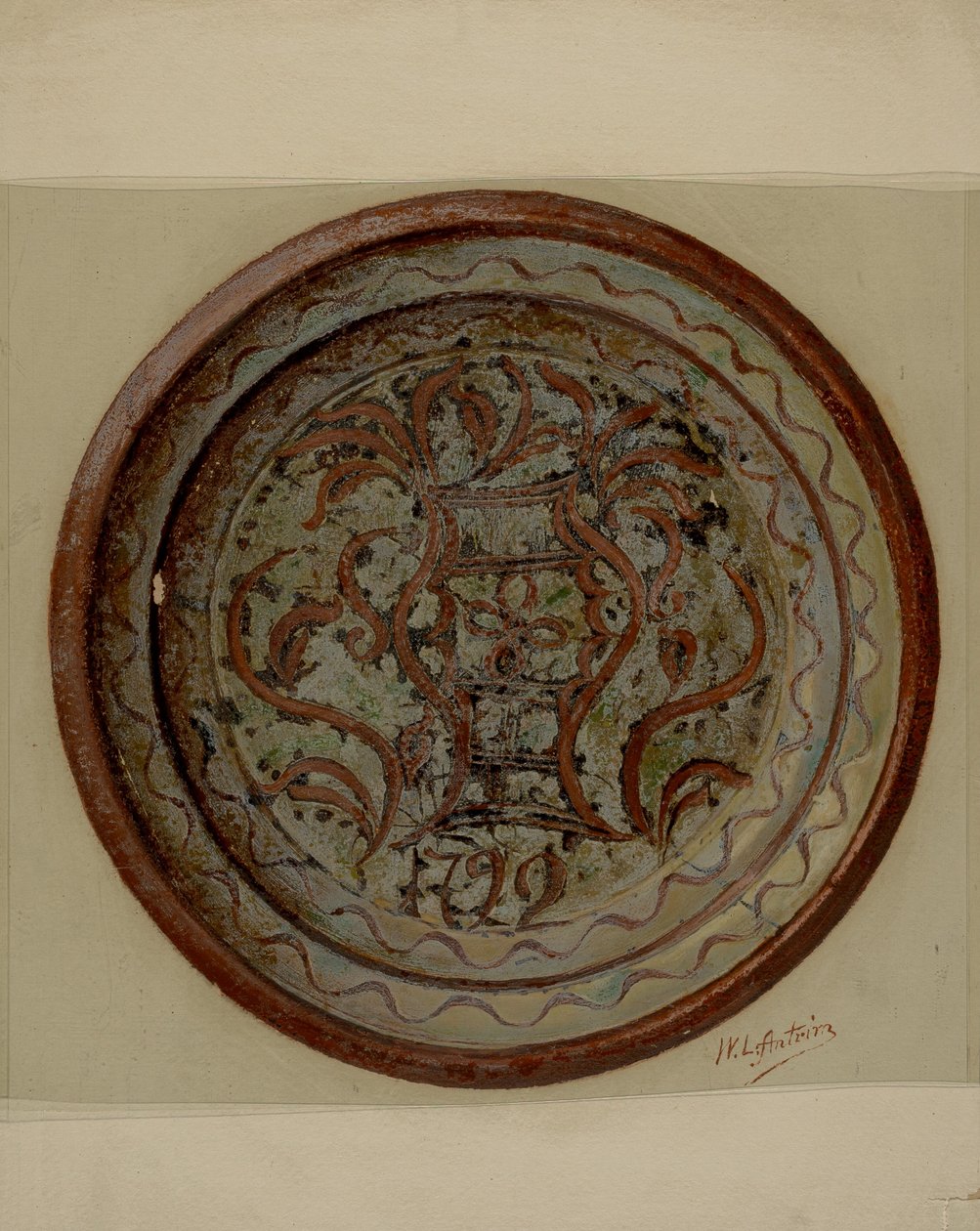 पा. जर्मन प्लेट, सी. 1937. द्वारा विलियम एल एंट्रीम