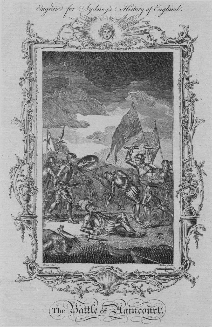 एगिनकोर्ट की लड़ाई, 1773। द्वारा विलियम वॉकर