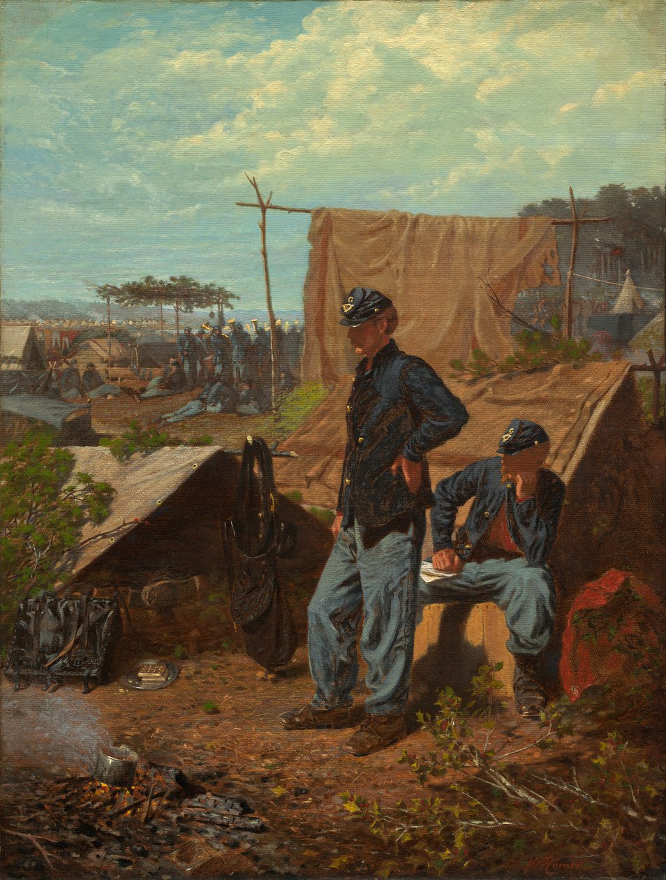 होम, स्वीट होम, c.1863 (कैनवास पर तेल) द्वारा विंसलो होमर