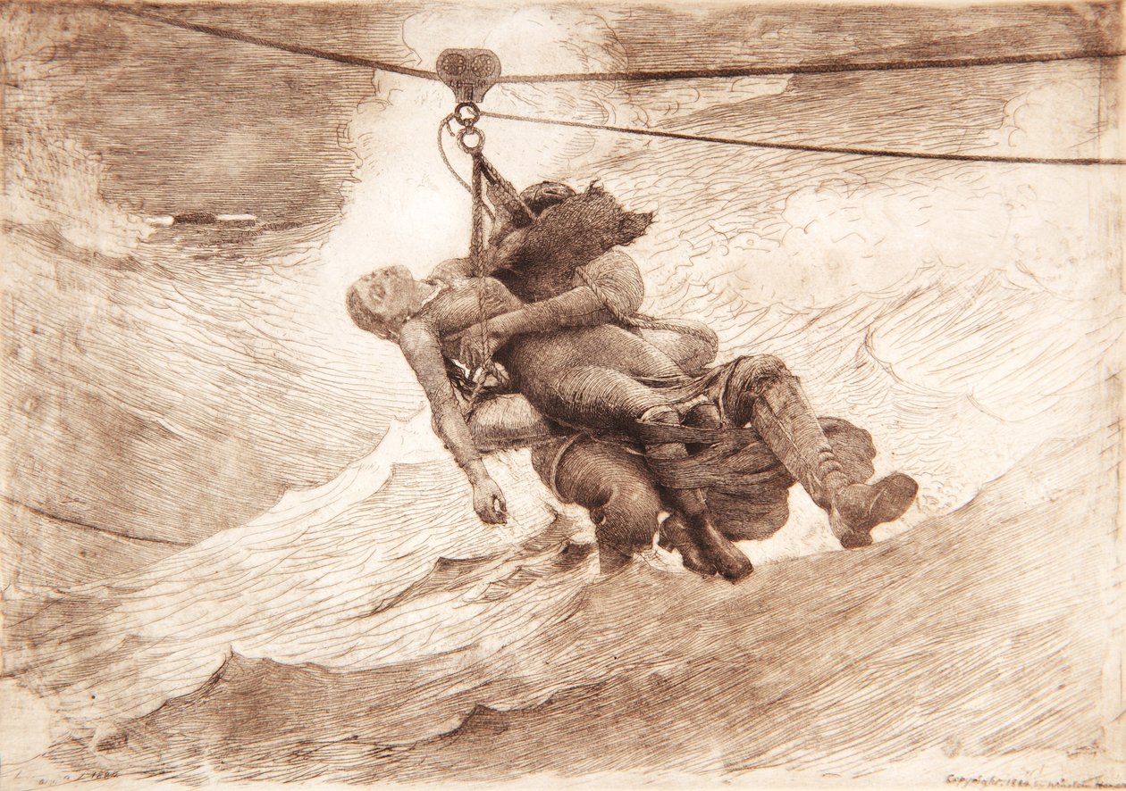 द लाइफ लाइन, 1884 द्वारा विंसलो होमर