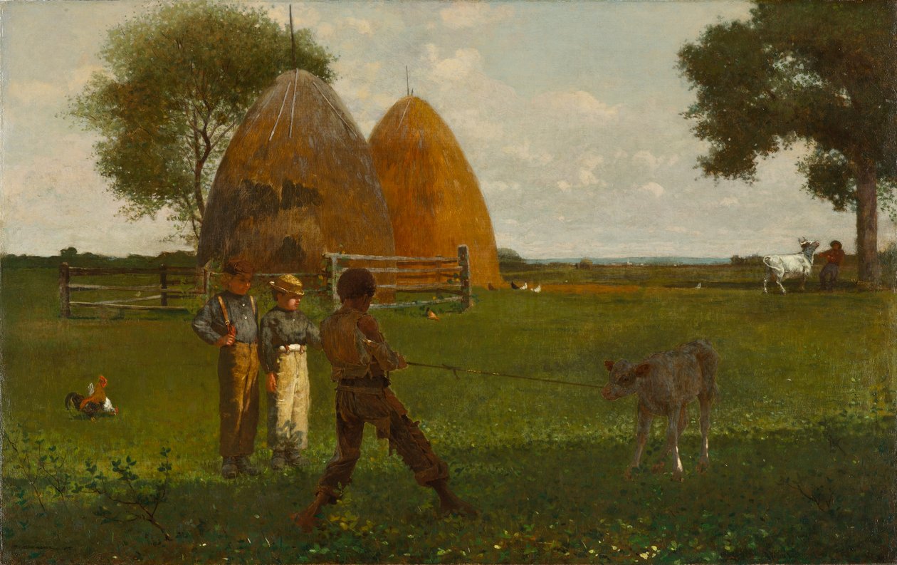 बछड़ा बुनना, 1875 द्वारा विंसलो होमर