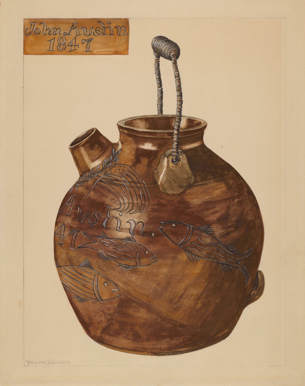 बैटर के लिए जग, c. 1936. द्वारा योलांडे डेलासेर