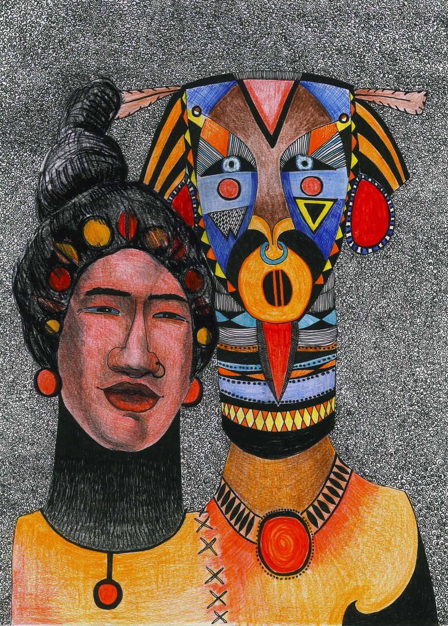 एक साथ हमेशा के लिए, 2012 (कलम, स्याही और कागज पर रंगीन पेंसिल) द्वारा ज़ानारा सबीना नेडेलचेवा विलियम्स