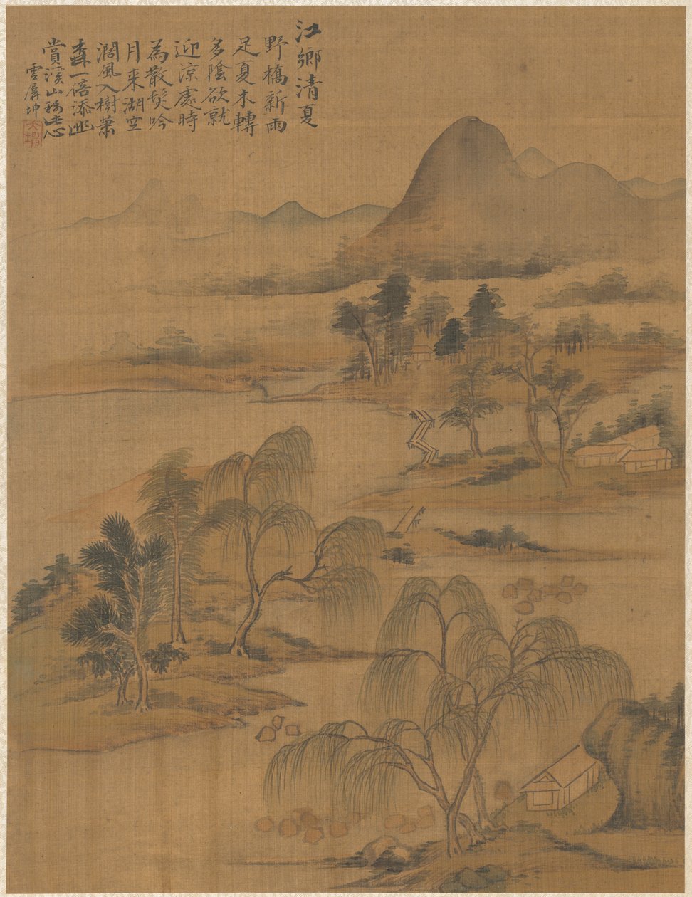 उच्च गर्मी में नदी गांव, 1775। द्वारा झाई डाकुं