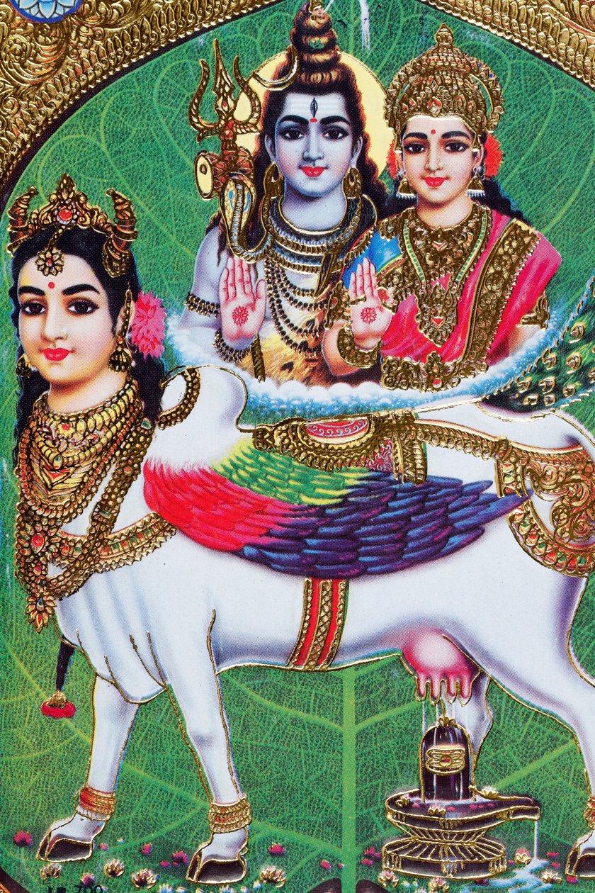 हिंदू भगवान शिव और देवी पार्वती। द्वारा . .