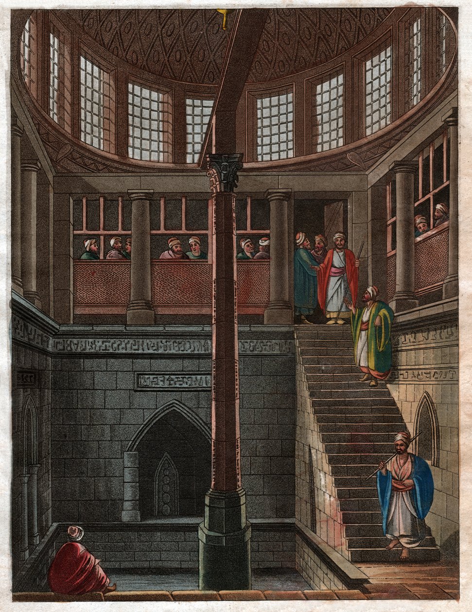काहिरा नीलोमीटर। लगभग 1811 (उत्कीर्णन) द्वारा . .