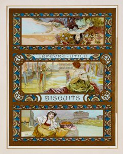 पोस्टर विज्ञापन "लेफ़ेव्रे-यूटिल" कुकीज़, c.1910