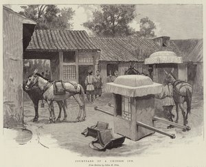 एक चीनी सराय का प्रांगण
