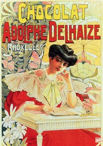 पोस्टर विज्ञापन Adolphe Delhaize Chocolate, c.1900