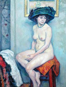 नग्न, c.1910 (कैनवास पर तेल)
