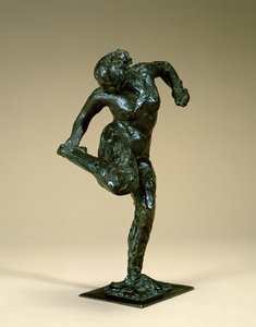 नर्तकी अपने पैर पकड़े, c.1900-10 (कांस्य)