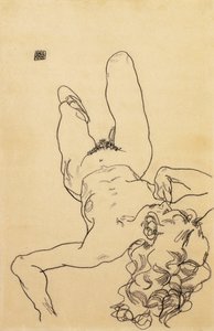 घुटने टेकती महिला नग्न, 1917