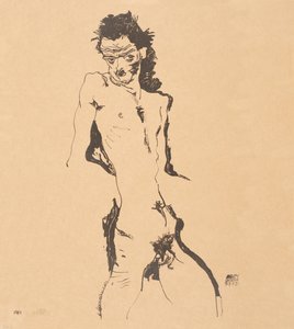 पुरुष न्यूड सेल्फ-पोर्ट्रेट, 1912।