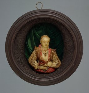 लघु चित्र, c.1600 (कांच, रेशम और लकड़ी)