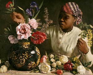 Peonies के साथ काली महिला, 1870