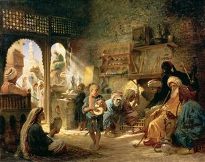 काहिरा में कॉफी हाउस, 1870 के दशक में