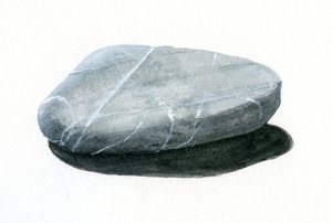 पत्थर (कागज पर एक्रिलिक)