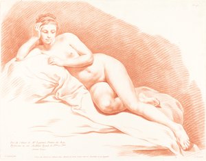 झुकी हुई महिला नग्न, 1771।