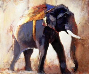 शिवाजी, खाना, 1996 (कागज पर मिश्रित मीडिया)