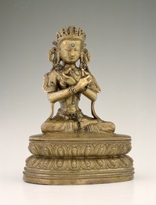 वज्रधारा बुद्ध (तांबा मिश्र धातु और रत्न)
