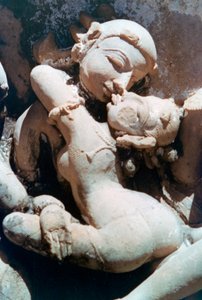 कामुक मूर्तिकला, खजुराहो, भारत। c950-1050। 20 वीं सदी