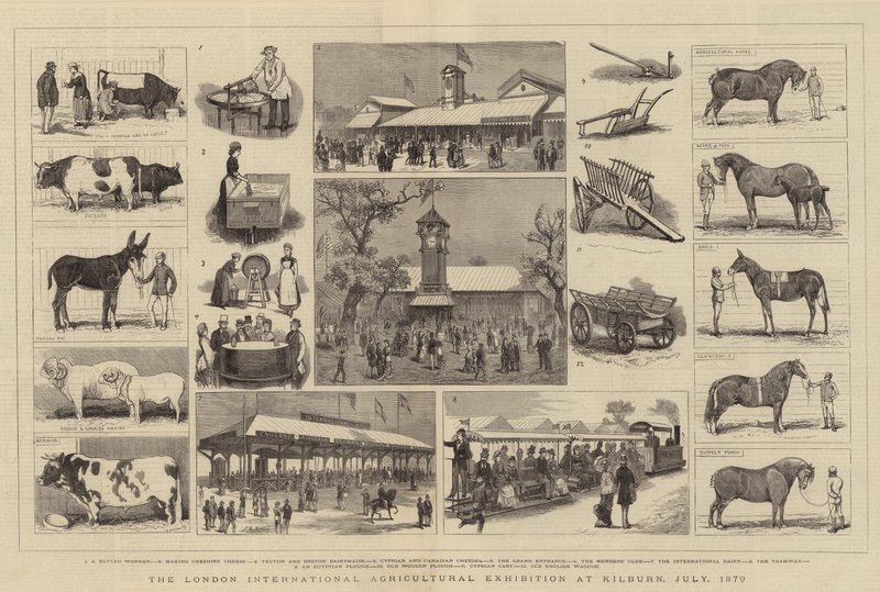 जुलाई 1879 में किलबर्न में लंदन अंतर्राष्ट्रीय कृषि प्रदर्शनी द्वारा अल्फ्रेड चैंट्रे कॉर्बोल्ड