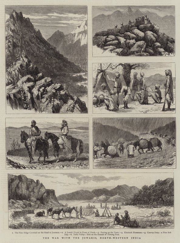 युद्ध के साथ Jowakis, उत्तर-पश्चिमी भारत द्वारा अल्फ्रेड चैंट्रे कॉर्बोल्ड