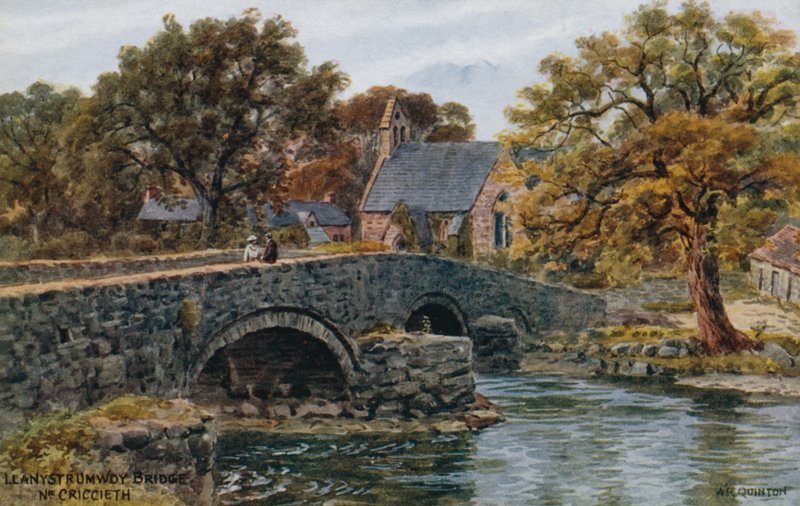 Llanystrumwdy Bridge, Nr। Criccieth द्वारा अल्फ्रेड रॉबर्ट क्विंटन