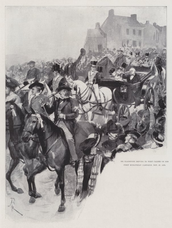 मिस्टर ग्लेडस्टोन अपने पहले मिडलोथियन अभियान, 27 नवंबर 1879 को वेस्ट काल्डर चला गया द्वारा अमेदी फॉरेस्टियर