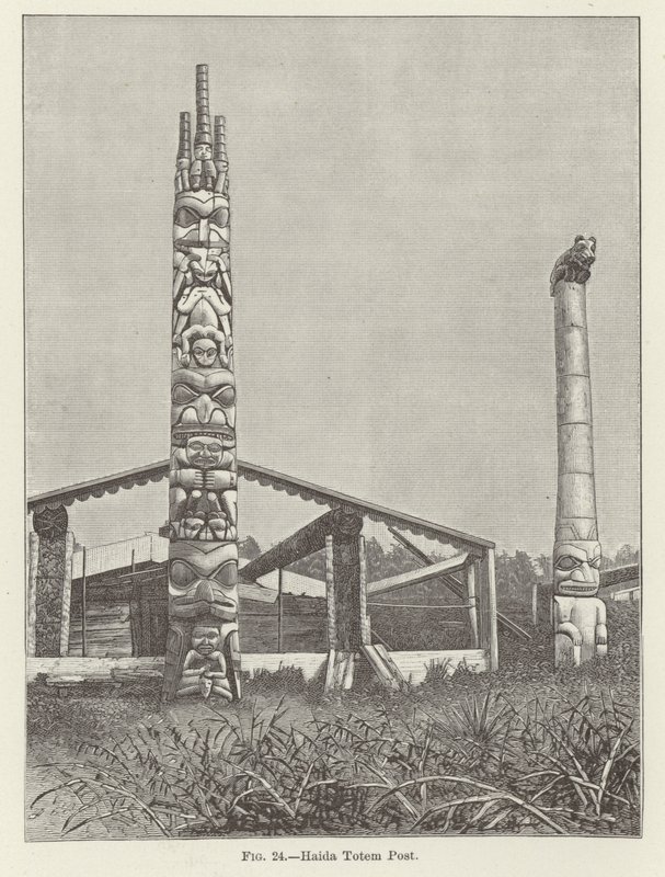 Haida Totem Post  द्वारा अमेरिकी स्कूल