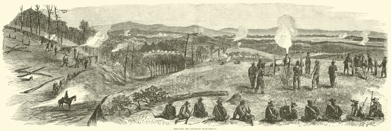 रेसाका के पास रेलिंग खोलना, मई 1864 द्वारा अमेरिकी स्कूल