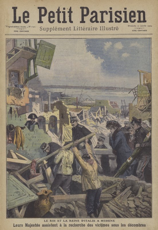 1908 मेसिना भूकंप, इटली द्वारा कैरी