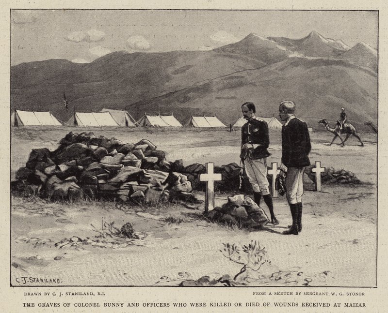 कर्नल बन्नी और अधिकारियों की कब्रें जो मारे गए घावों पर मारे गए थे द्वारा चार्ल्स जे स्टैनलैंड