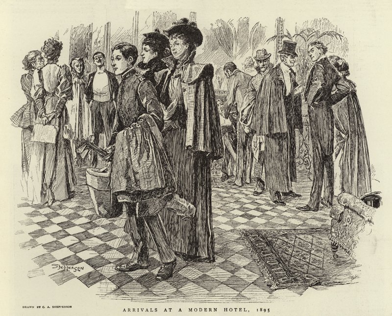 1895 में एक आधुनिक होटल में आगमन हुआ द्वारा क्लाउड शेपर्सन