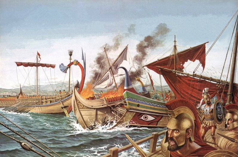 सलामिस की लड़ाई, 480BC द्वारा अंग्रेजी स्कूल