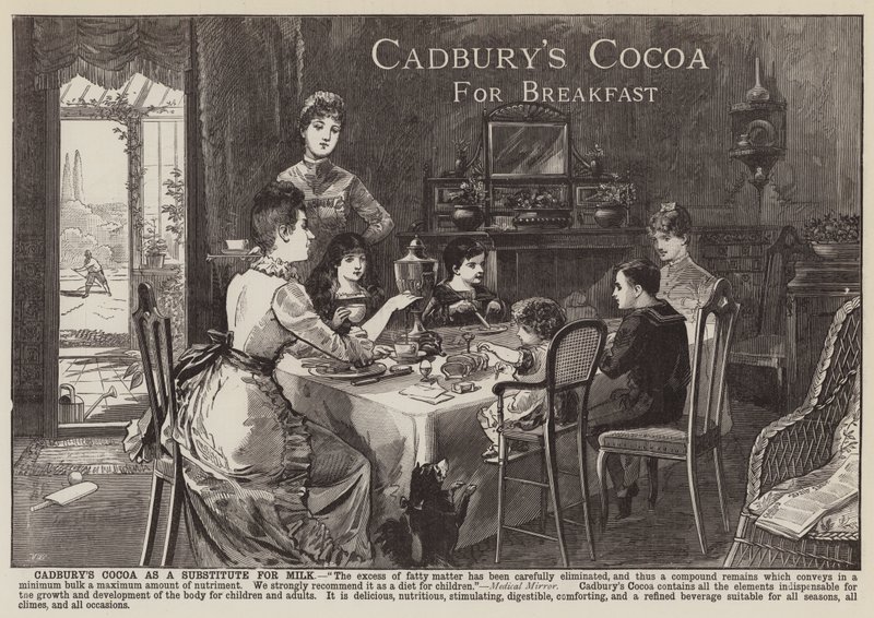 विज्ञापन, Cadbury's Cocoa (उत्कीर्णन) द्वारा अंग्रेजी स्कूल