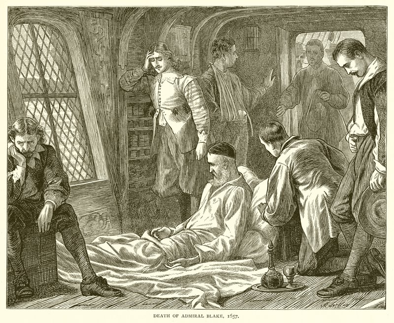 एडमिरल ब्लेक की मृत्यु, 1657 द्वारा अंग्रेजी स्कूल
